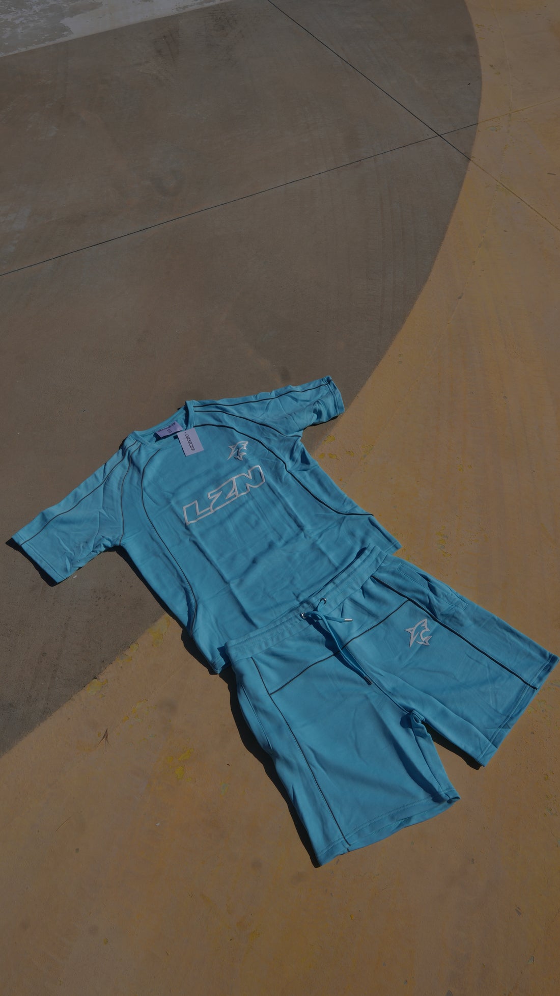 Set corto azzurro lazone